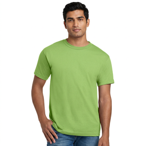 T-shirt blanc simple et tendance, personnalisable, séchage rapide, nouveau motif, manches courtes, décontracté, été, 100% coton pour homme, jersey - Product Image 1