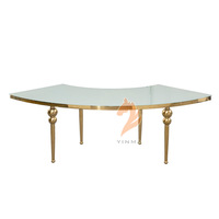 Ensemble de table et de chaises de banquet en acier inoxydable de style européen exclusif transfrontalier, mobilier d'hôtel