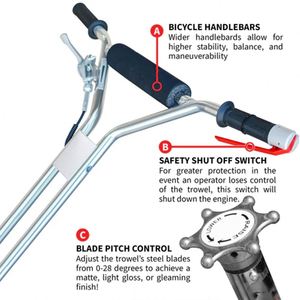 Small <b>Walk</b> Behind Concrete Edge Power Trowel <b>Machine</b> - Product Image 5
