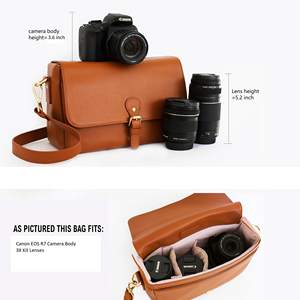 Fashion Style DSLR Mirrorless <b>Camera</b> Purse <b>Bag</b> <b>Small</b> Leather Shoulder Crossbody Messenger Travel <b>Bag</b> for Photographers Women - Product Image 2