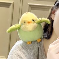 Peluche d'oiseau réaliste lestée en coton PP, mignonne poupée d'épaule, animal en peluche pour cadeau d'été, porte-clés