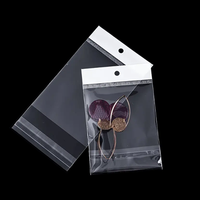 Sac d'opp transparent personnalisé avec en-tête, sac d'opp en-tête avec adhésif de joint sac en plastique d'opp P & s