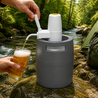 Mini-fût de bière réutilisable OEM 5L en PEHD de qualité alimentaire, portable, avec logo personnalisé, vente en gros