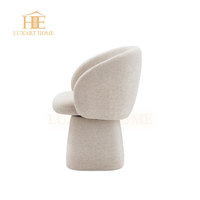 Chaise de salle à manger pivotante moderne de luxe nordique en bois massif de haute qualité avec revêtement en velours, fauteuil d'appoint pivotant, mobilier de maison