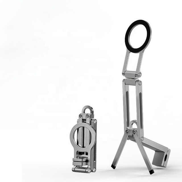 360°Rotating Magnetic Phone Tripod Stand for iPhone - Aluminium Mini Tripod Pocket Cell Phone Stand Quick Mount Compatible