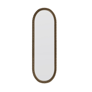 Oval Retro Mirror Antique Gold Wall Hanging For Living Room Bedroom Entrance - Product Image 4