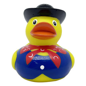 <span class=keywords><strong>Pato</strong></span> de Goma de 7.5 cm en Oferta, Patitos de Plástico Grises Surtidos con Sombrero de Vaquero - Product Image 4