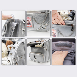 Túi đeo vai Itabag thú bông tùy chỉnh hình mèo dễ thương hình đám mây có cửa sổ trong suốt trưng bày pin anime - Product Image 6