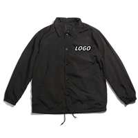 Veste rétro à un bouton brodé OEM Veste coupe-vent imperméable Veste d'entraîneur camouflage
