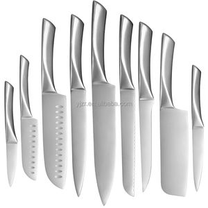 卸売中空人間工学に基づいたハンドルキッチンナイフセット、シルバーステンレス鋼Santkuパンと肉ナイフ、調理用ナイフ - Product Image 6