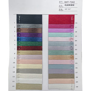 Diseño de grabado con patrón de corteza brillante, tela Artificial de PU, color sólido, piel sintética suave gruesa para muebles/tapicería - Product Image 1