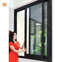 Fenêtres coulissantes en aluminium au design moderne avec double verre trempé et moustiquaire pour villa et maison