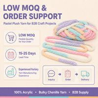 Fil chenille super doux et moelleux, épais et velouté, en polyester/acrylique Tuyi, idéal pour le crochet, le tricot et les couvertures confortables