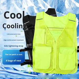 Gilet respirant réfléchissant pour hommes pour l'été Gilet isolant pour chantier <span class=keywords><strong>de</strong></span> construction Artefact <span class=keywords><strong>de</strong></span> protection thermique <span class=keywords><strong>de</strong></span> refroidissement - Product Image 2