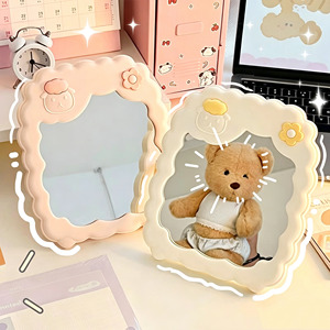 <span class=keywords><strong>กระจก</strong></span>ตั้งโต๊ะลายการ์ตูนแกะน่ารัก - <span class=keywords><strong>กระจก</strong></span>ตั้งโต๊ะพกพาดีไซน์ดอกไม้สไตล์มินิมอลสำหรับขายส่งเป็นของขวัญ - Product Image 4