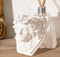 JY Méduse Art Aromathérapie Pierre Ornement Plâtre Statue Diffuseur pour Décoration Maison Musée Souvenir Cadeau