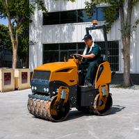 Compacteur à rouleaux de 1,2 tonne pour le compactage du sol, équipement de construction routière robuste pour le compactage de l'argile