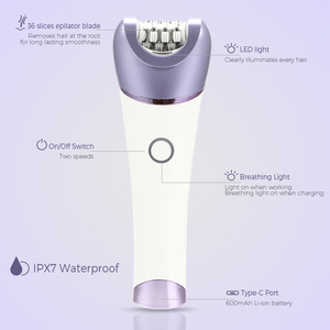 Épilateur professionnel rechargeable pour <span class=keywords><strong>femme</strong></span>, étanche IPX7, avec 36 paires de pinces, épilateur électrique humide/sec pour jambes et corps - Product Image 3