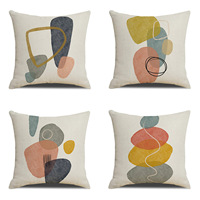 Housse de coussin abstraite moderne YINUAN, style scandinave, taie d'oreiller décorative, motif géométrique pour la décoration de la maison