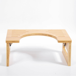<b>Bamboo</b> Toilet <b>Stool</b> 43x28x18cm Anti Slip Bathroom Footstool For Comfortable Use - Product Image 5