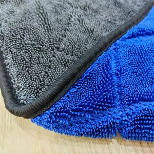 En gros, Chiffon de lavage et serviette absorbante en microfibre polaire corail de polyester épaissie, double face tressée, spécial voiture - Product Image 4