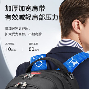 Multifunctional Business <b>Travel</b> <b>Backpack</b> Large Capacity Lightweight Durable Laptop Bag For Business <b>Travel</b> Unisex Black Solid - Product Image 3