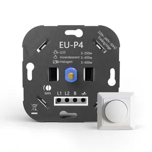 2 2 dimmer interruptor regulador borde estándar de la UE dimmer led controlador de interruptor