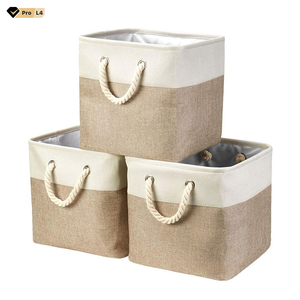 Citylife Small Toy Kids Household Organization Baskets Fabric Cloth Collapsible Storage Bin Organizer Laundry Basket Foldable
