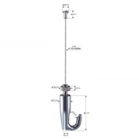 Ensembles d'élingue de fil d'acier inoxydable de 1.5mm pince de câble réglable et kit de suspension de câble de coupleur de plafond