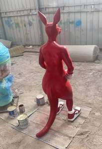 Decorazione moderna resina statua animale canguro in fibra di vetro scultura per la vendita - Product Image 3