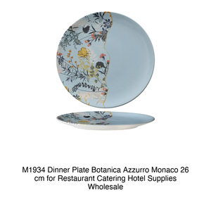 Assiette plate botanique bleue 26 cm Monaco M1934 - Product Image 2