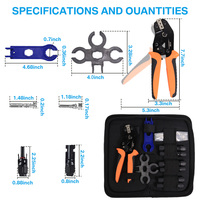 Kit d'outils de sertissage solaire manuel pour l'assemblage de câbles de panneaux solaires avec personnalisation OEM et outils en acier à haute teneur en carbone pour les systèmes photovoltaïques