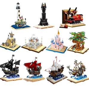 Meiji DIY juguete <span class=keywords><strong>de</strong></span> plástico tren mágico libro <span class=keywords><strong>Castillo</strong></span> árbol casa montaje modelo 13010-42 juego <span class=keywords><strong>de</strong></span> bloques <span class=keywords><strong>de</strong></span> construcción para niños regalo - Product Image 1