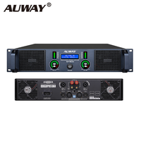 Amplificateur de puissance DSP pour caisson de basses 2 canaux AUWAY MT1000 1000 Watts Classe H Système de haut-parleurs professionnel