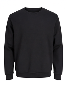 Sweat-shirt à capuche décontracté pour homme noir, col rond, coupe régulière, manches longues, streetwear d'hiver, coton 600g respirant SAWA - Product Image 1