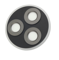 Plafonnier LED moderne 12V RV avec anneau rouge pour camping-cars, caravanes et camping-cars