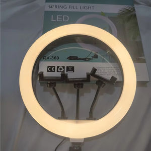 Anillo de luz LED de 14 pulgadas para estudio de barbería, fotografía de maquillaje, anillo de luz RL de 35cm, Avec Tripied con control remoto con Clip para teléfono - Product Image 1