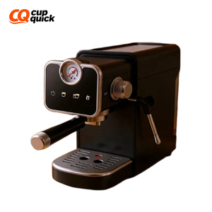 Cafetera Espresso Semiautomática con Indicador Visual de Extracción, Color Negro Mate, con Varilla, para Baristas Caseros - Product Image 1