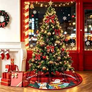 Jupe de sapin de Noël 2026 à carreaux Buffalo, Décoration de Noël pour la maison, Ornements et décorations pour sapin de Noël - Product Image 5