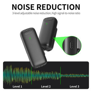 Miễn phí Mẫu neexxt j13i kép không dây Lavalier Microphone với sạc trường hợp đối với Live video chụp chương trình phỏng vấn ngoài trời - Product Image 2