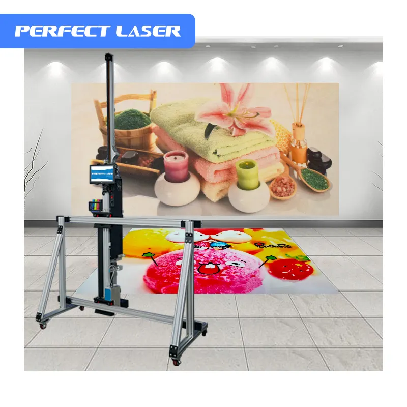 Perfect Laser-Hot Selling 2021 New Design 5D Floor Ground Automatic Wall Painting Machine Printer