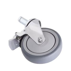 3 Zoll Small Custom ize PP Kunststoff Metall Hoch leistungs halterung Rahmen <span class=keywords><strong>Caster</strong></span> Hot Wheels Spielzeug autos für Karren mit Trolley Kugellager - Product Image 4