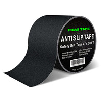 Bande adhésive antidérapante en PVC à base de sable de quartz noir, thermofusible, simple face, imperméable et résistante à l'usure pour les marches et les escaliers, avertissement de sécurité