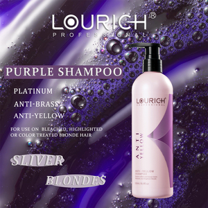 Shampooing Anti-Jaunissement LOURICH 500ml pour <span class=keywords><strong>Cheveux</strong></span> Blonds et Décolorés, Crème Tonifiante Violette pour Soin de la Couleur Capillaire - Product Image 5