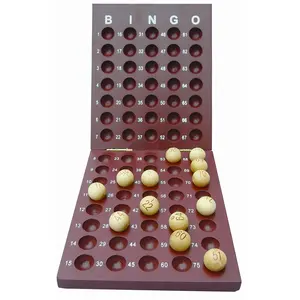 Set Permainan Bingo Papan Kayu Lipat Klasik Mewah