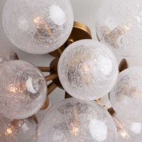Moderne nordique Simple créatif escalier Restaurant Bendroom mariage encastré verre boule ronde Led balançoire plafonnier