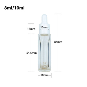 Bán buôn sang trọng OEM rõ ràng Frosted Gradient <span class=keywords><strong>8ml</strong></span> 10ml vuông tinh dầu thủy tinh nhỏ giọt chai cho Huyết Thanh hương thơm dầu nước hoa - Product Image 2