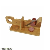 Poignée ergonomique et tranchante en bois trancheuse à saucisses planche à découper les saucisses, guillotine de cuisine