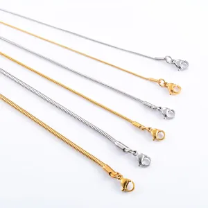 Bracelet chaîne serpent rond en acier inoxydable pour femmes et hommes, bracelet de cheville, jonc, accessoires de fabrication de bijoux pour main et pied - Product Image 4