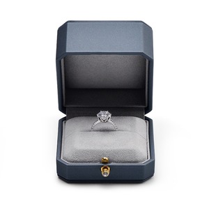 Caja de joyería personalizada, caja de almacenamiento de joyas, caja octogonal para embalaje de joyas, gris oscuro - Product Image 4